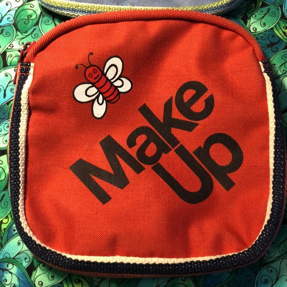 Blue and Red “Make Up” Bags with Bumblebee - Picture 2 of 8